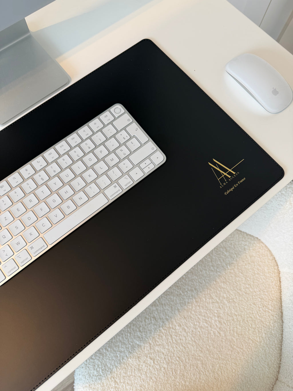 Sous-main de bureau en cuir recyclé