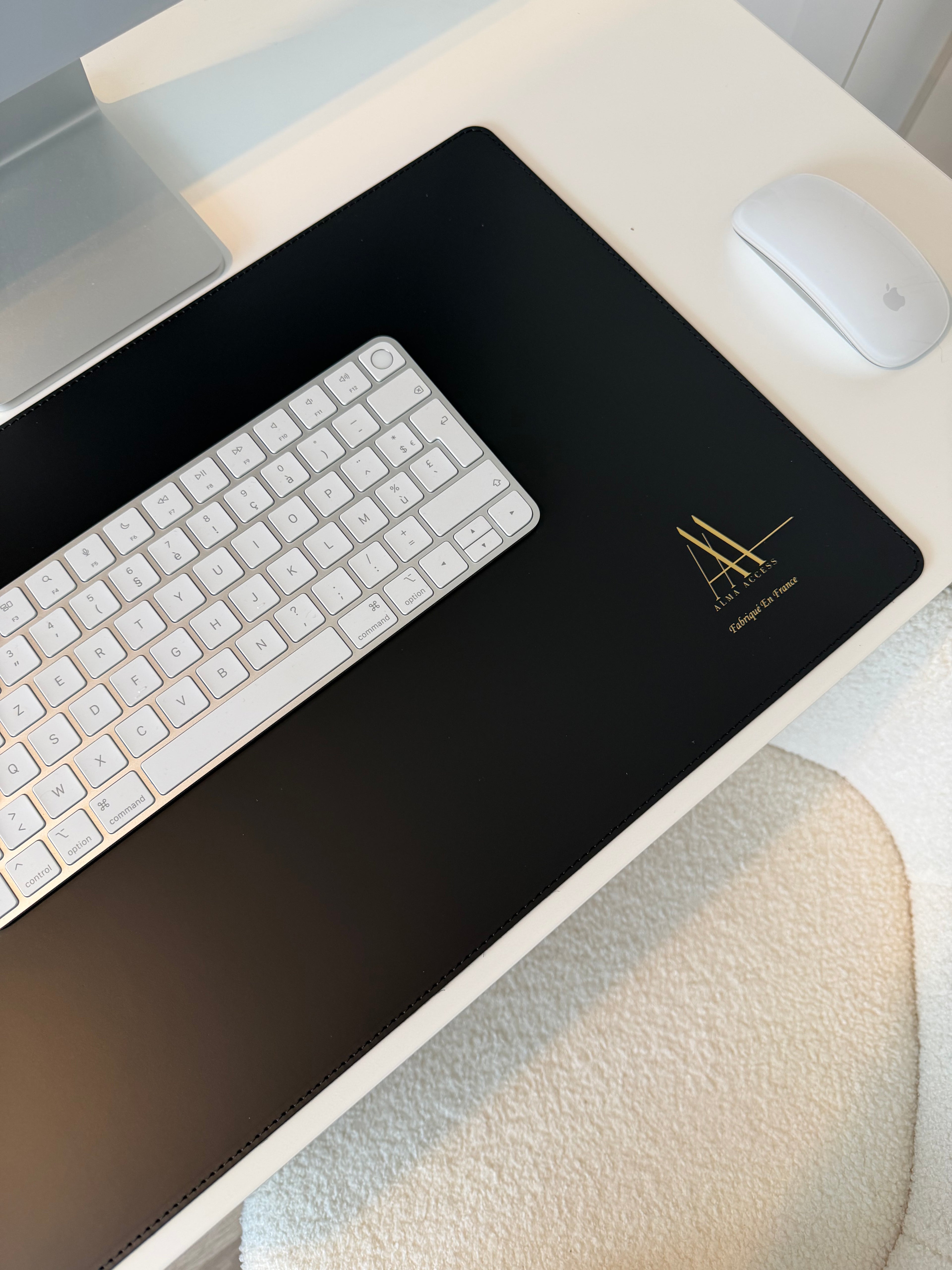 Sous-main de bureau en cuir recyclé