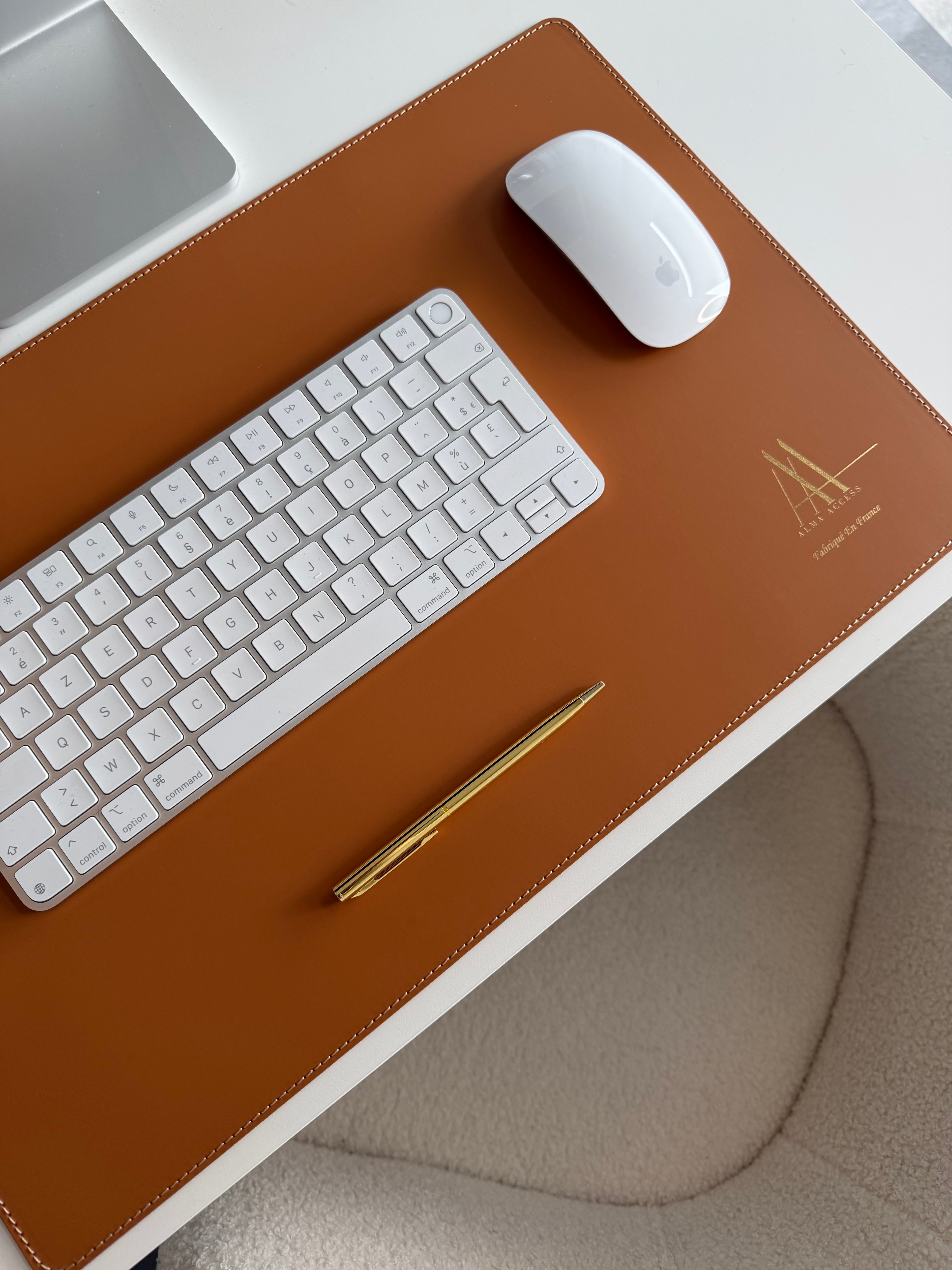 Sous-main de bureau en cuir recyclé